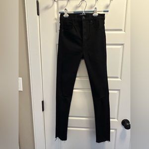 Abercrombie and Fitch Ultra High rise skinny jeans in black. Size 2/26